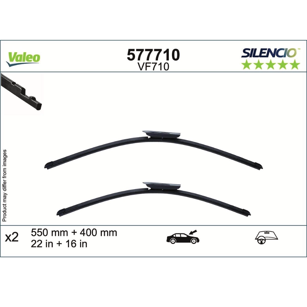 Torkarblad Valeo Silencio Flat för Citroen C3