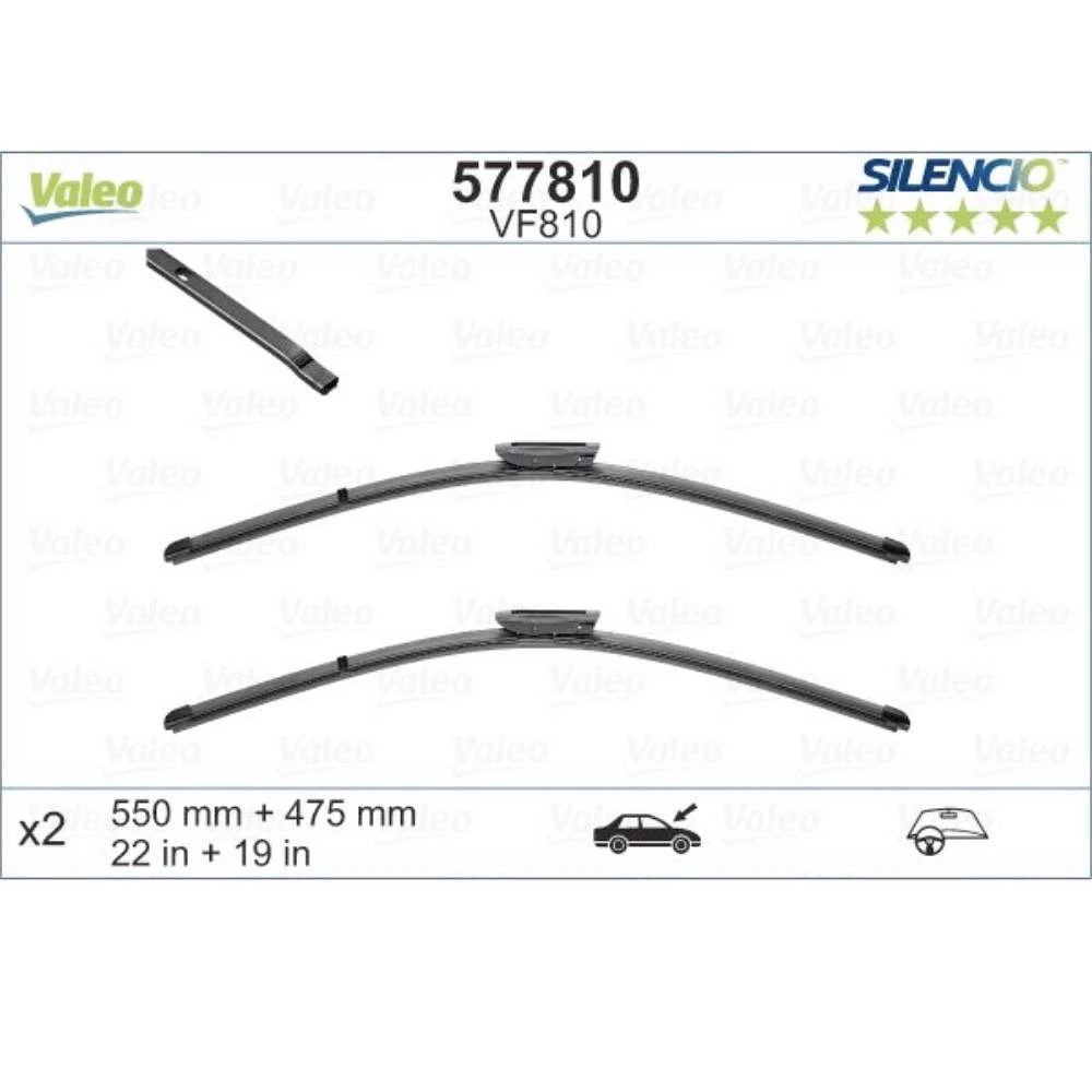 Torkarblad Valeo Silencio Flat för Renault Duster 2